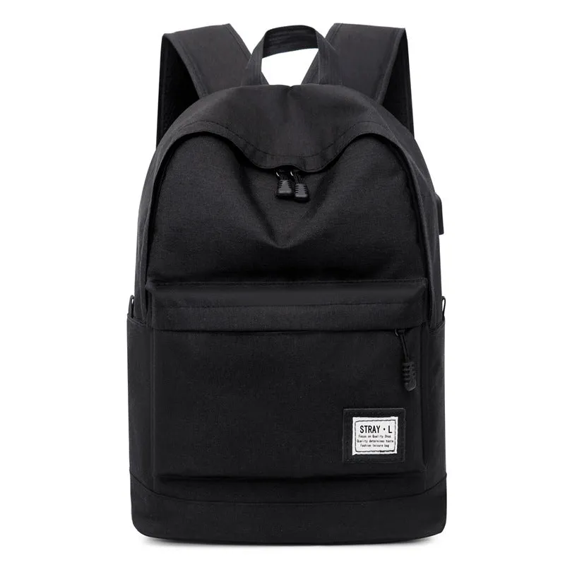 New Backpack Trendy Men Backpack Casual Canvas Minimalism Korean Backpack Large Capacity Middle School Student Schoolbag Wholesale