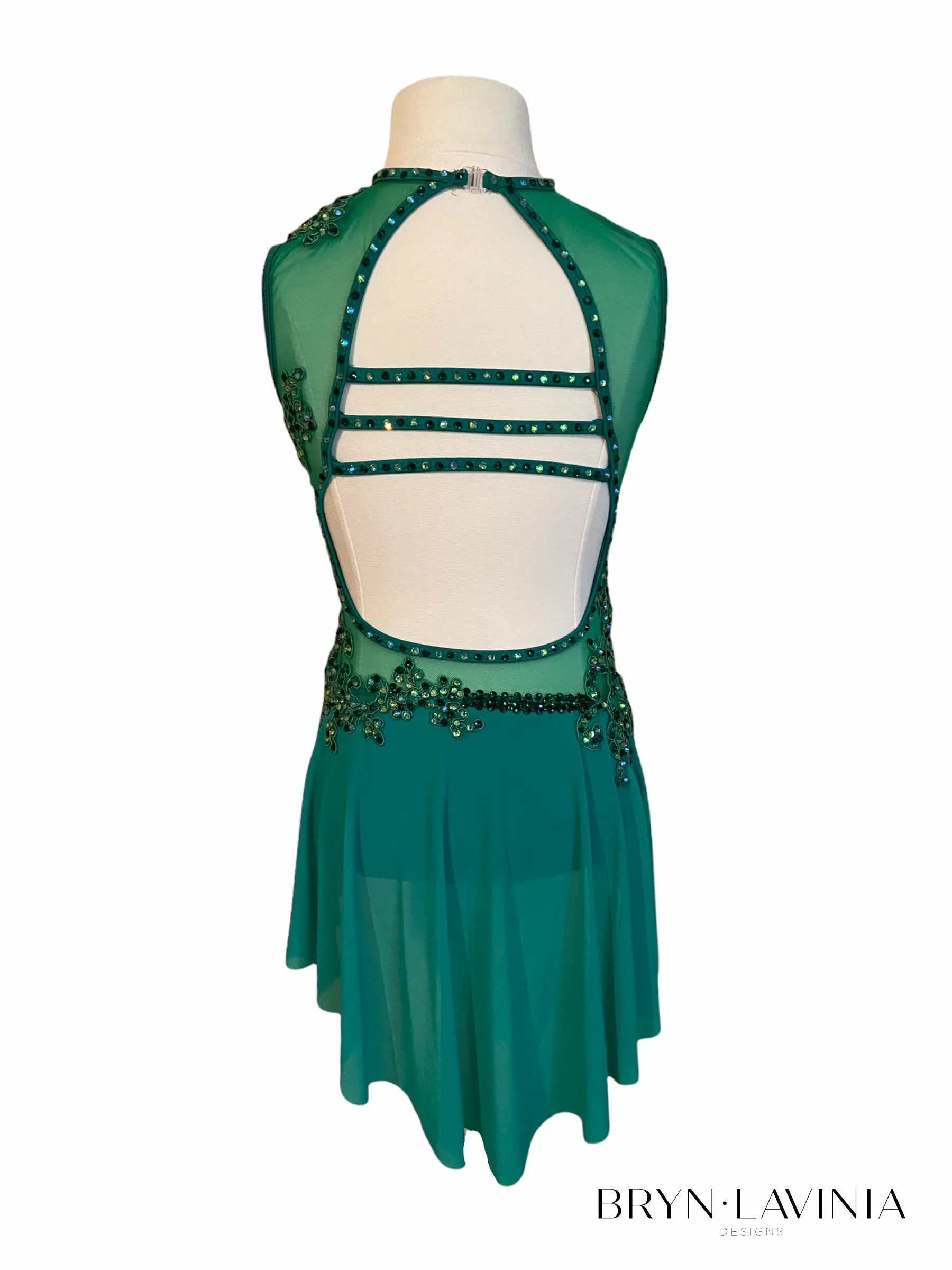 NEW Child Large green lyrical/contemporary ready-to-ship dance costume