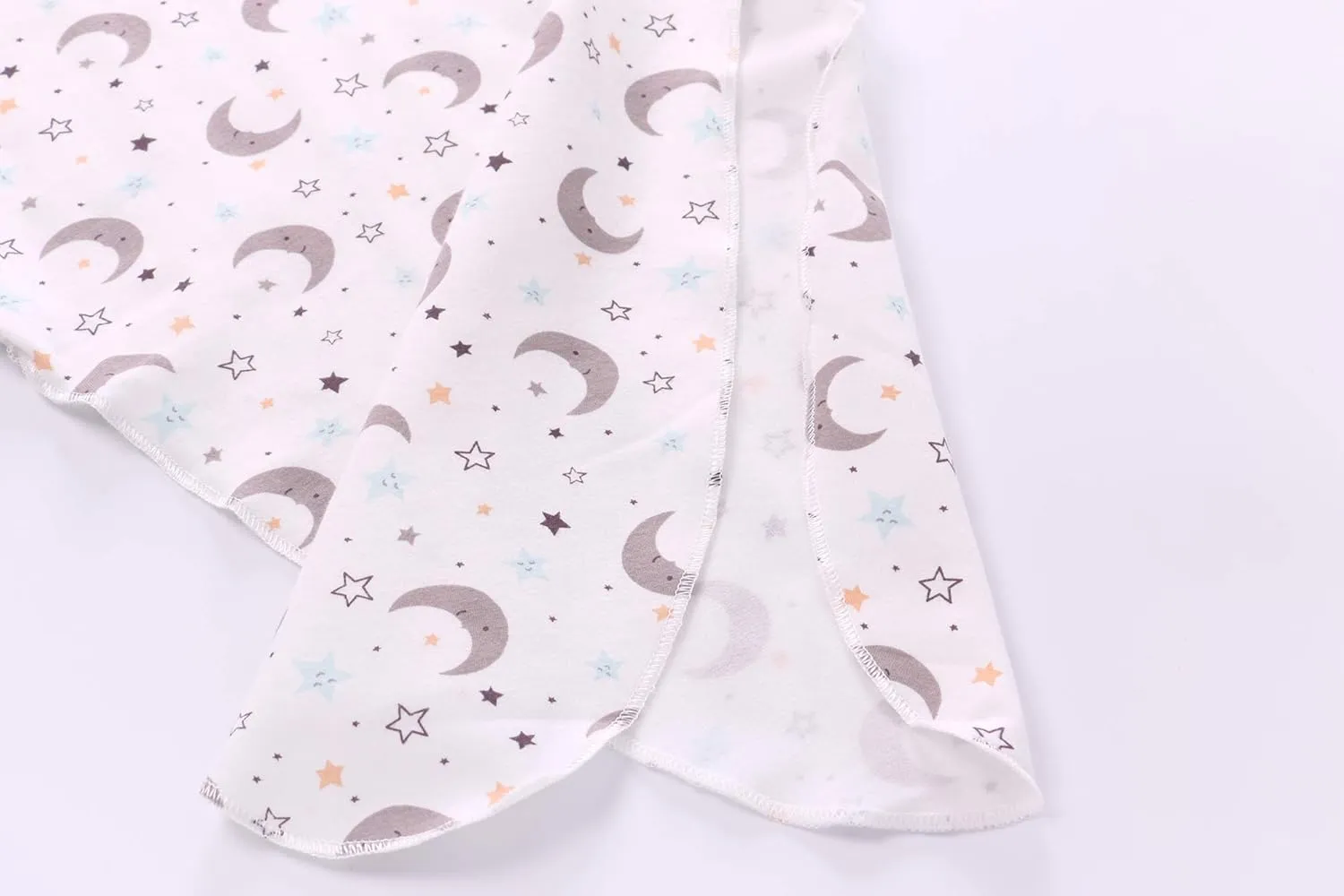 Newborn Knotted Nightgown Long Sleeve with Matching Hat Set 3 Pack, Cotton Baby Sleeper Gowns Sleeping Bag Unisex Home Outfits Set with Mitten Cuffs for Boys Girls 0-6 Months