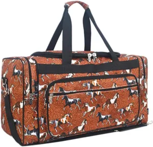 NGIL Canvas 23" inch Duffle Bag (Stallion Style- Black)