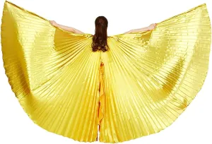 Nimiman Women Egyptian Professional Belly Dance Costume Wings with Sticks(Back Open)