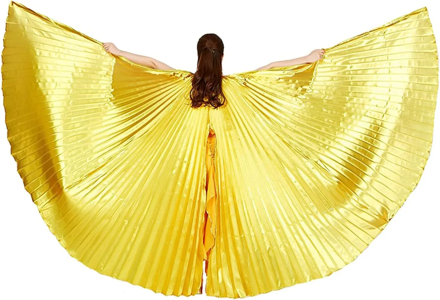 Nimiman Women Egyptian Professional Belly Dance Costume Wings with Sticks(Back Open)