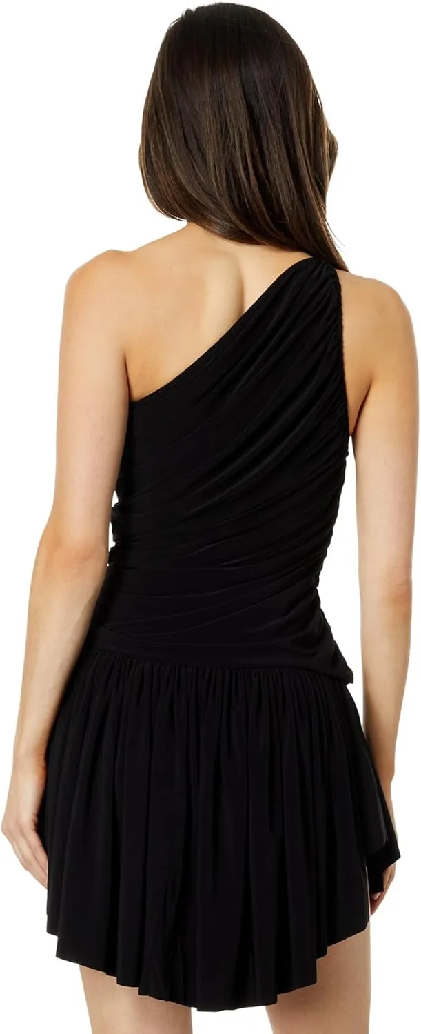 Norma Kamali Women's Diana Uneven Flair Mini Dress