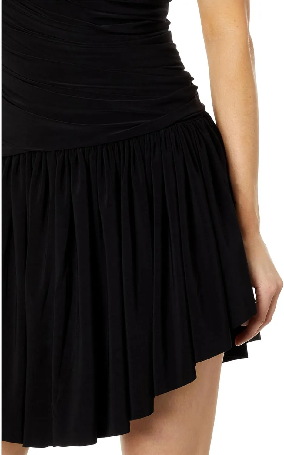 Norma Kamali Women's Diana Uneven Flair Mini Dress