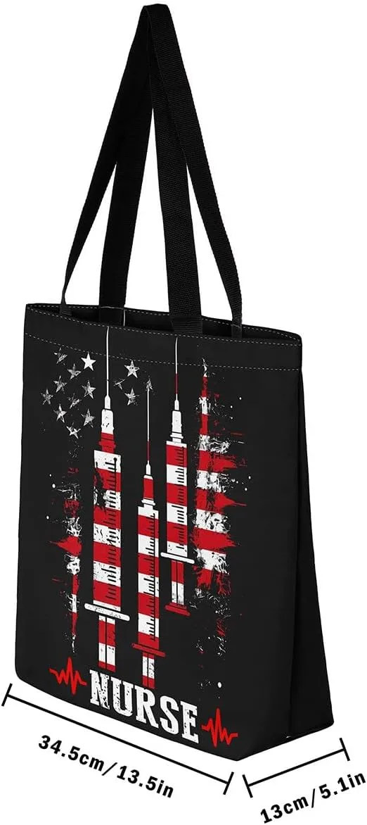 Nurse Gifts for Women,Nursing Canvas Tote Bag for Women,Nurse Hat Stethoscope Waterproof Beach Bag