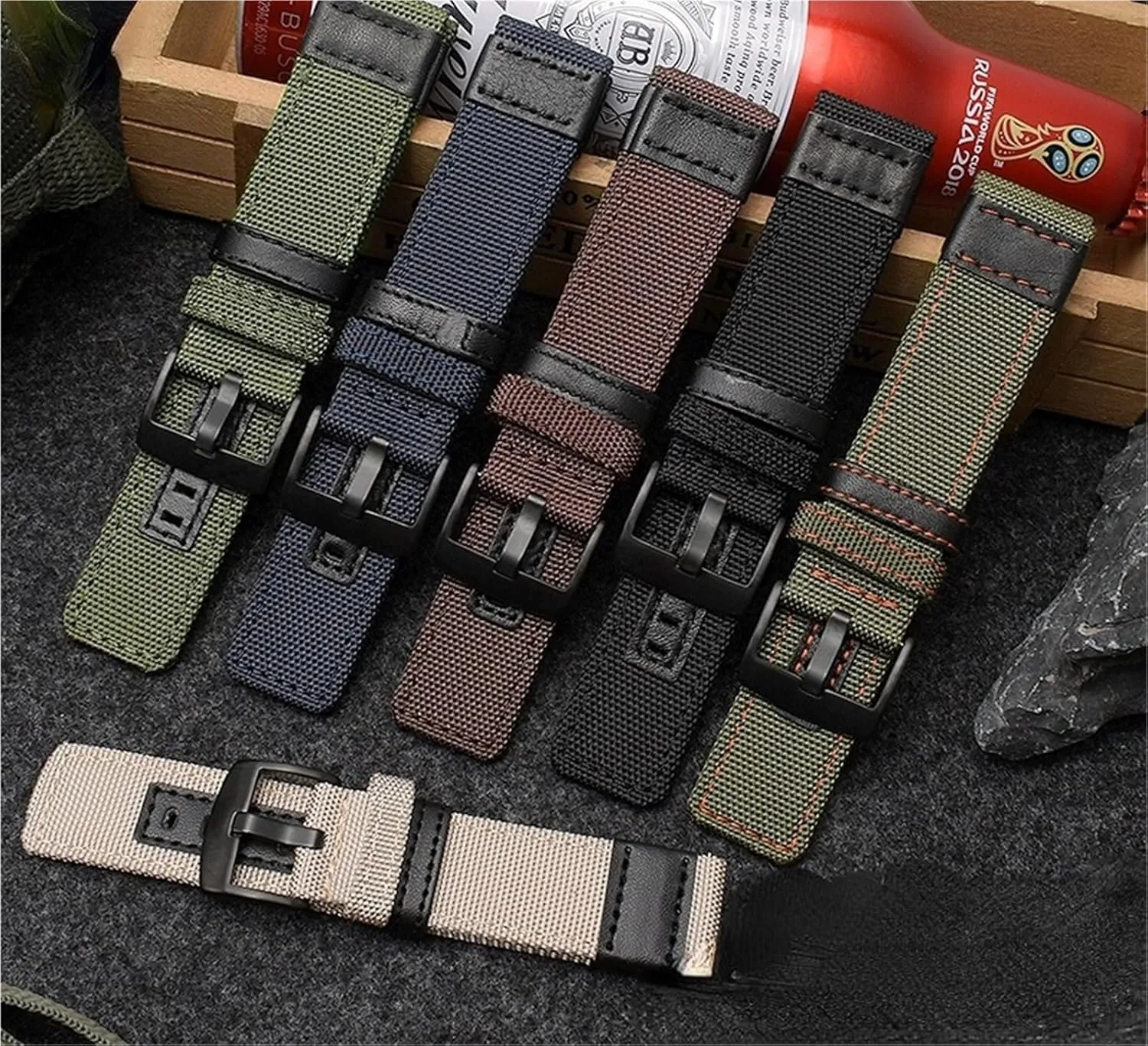 Nylon Canvas Watch Band 20mm 22mm 24mm Sport Quick Release Replacement Bracelet Men Women Universal Strap