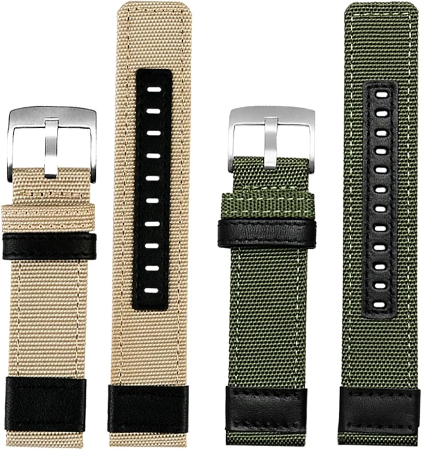 Nylon Canvas Watch Band 20mm 22mm 24mm Sport Quick Release Replacement Bracelet Men Women Universal Strap