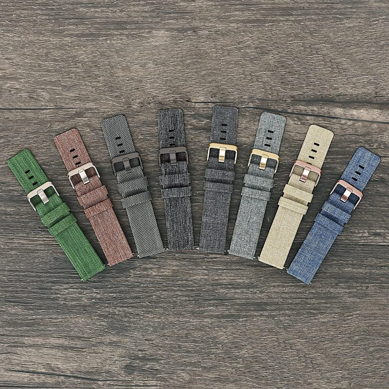 Nylon Watch Strap Nylon Watch Band 18Mm 20Mm 22Mm 24Mm Quick Release Canvas Watch Straps Watchbands Sports Strap /22Mm/Black White-B