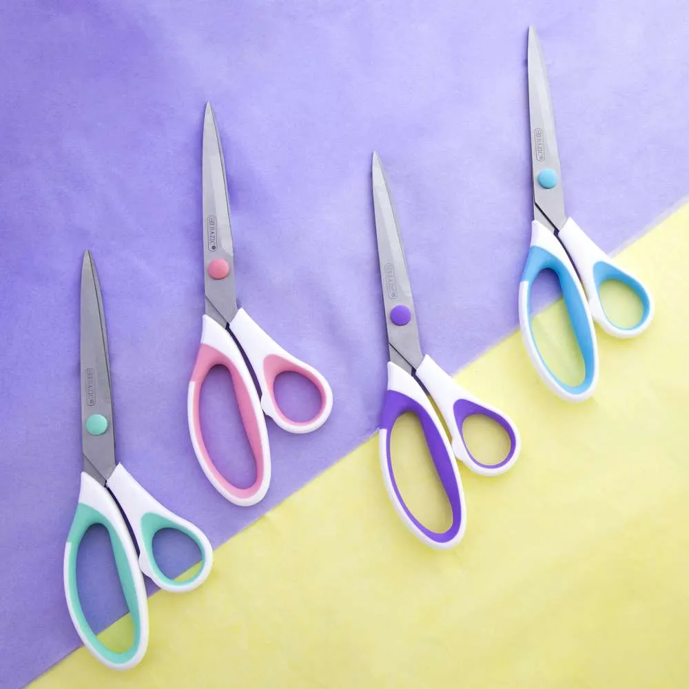 Office Scissors 8" Pastel Soft Grip Multipurpose