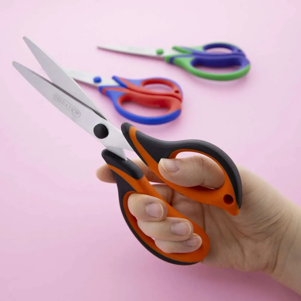 Office Scissors 8" Two-Tone Soft Grip