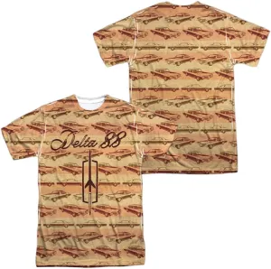 Oldsmobile Delta 88 Unisex Adult Sublimated Halloween Costume T Shirt (Front/Back)