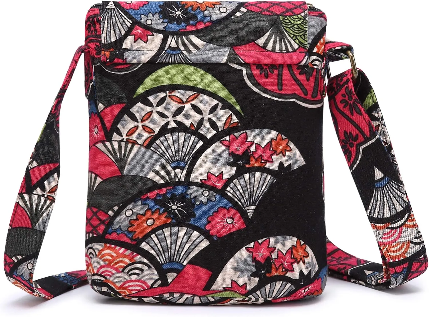 OPQRSTU Women's Retro Small Size Canvas Shoulder Bag Hippie Boho Crossbody Handbag