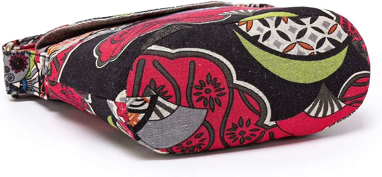 OPQRSTU Women's Retro Small Size Canvas Shoulder Bag Hippie Boho Crossbody Handbag