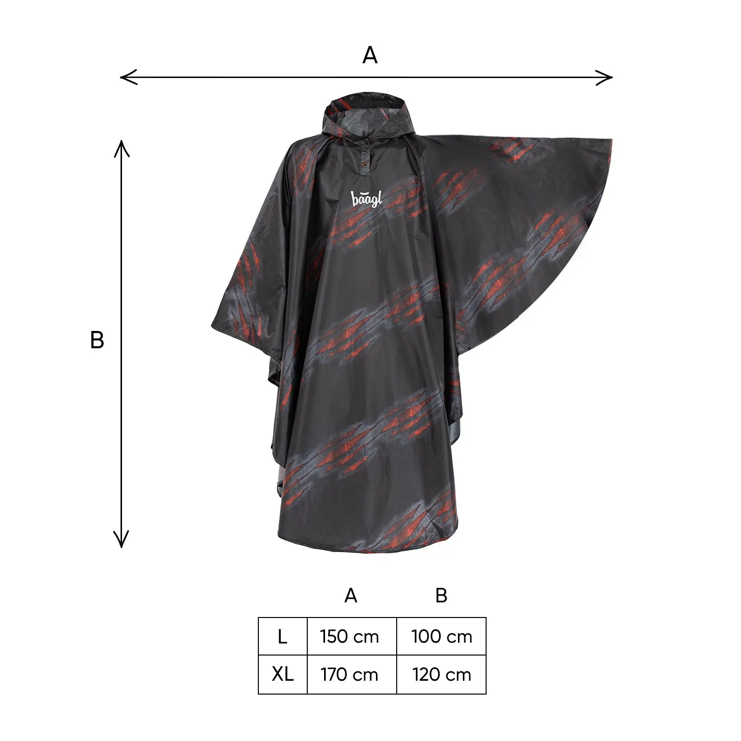 Outdoor Rain pončo Volcano size L  (150 -170 cm)