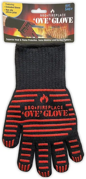 Ove Glove BBQ Superior Heat & Flame Protection- Extended Wrist for Additional Safety- Outdoor Cooking, Grilling, Barbeque