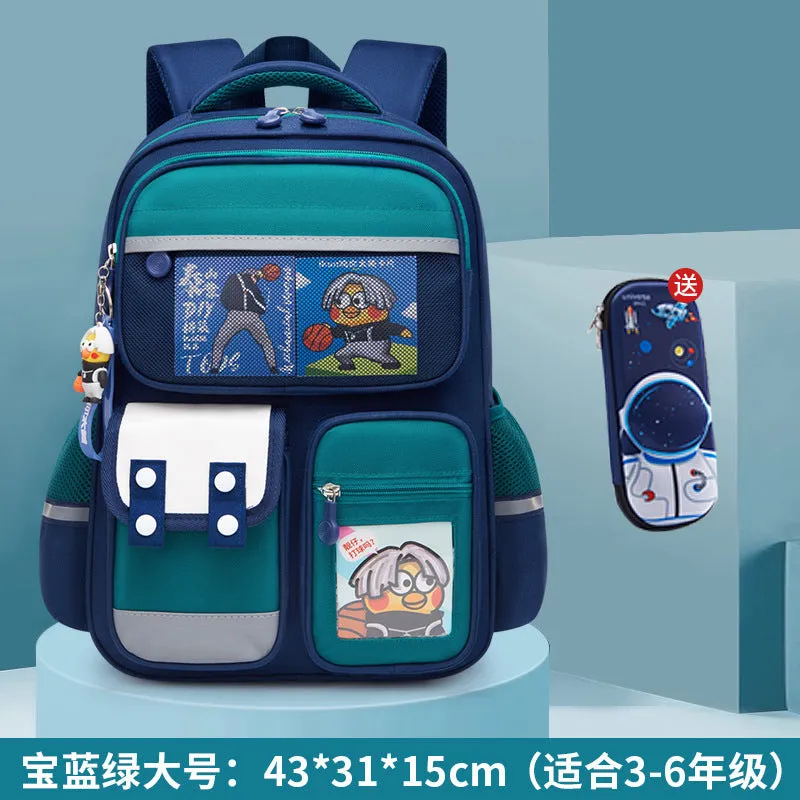 Oxford Waterproof School Bag for Primary Students