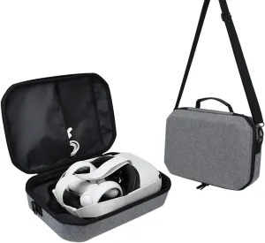 Palumma VR Travel Storage Bag Compatible with Oculus Quest 2VR All-in-one VR Gaming Glasses Hard Carrying Case with Shoulder Strap