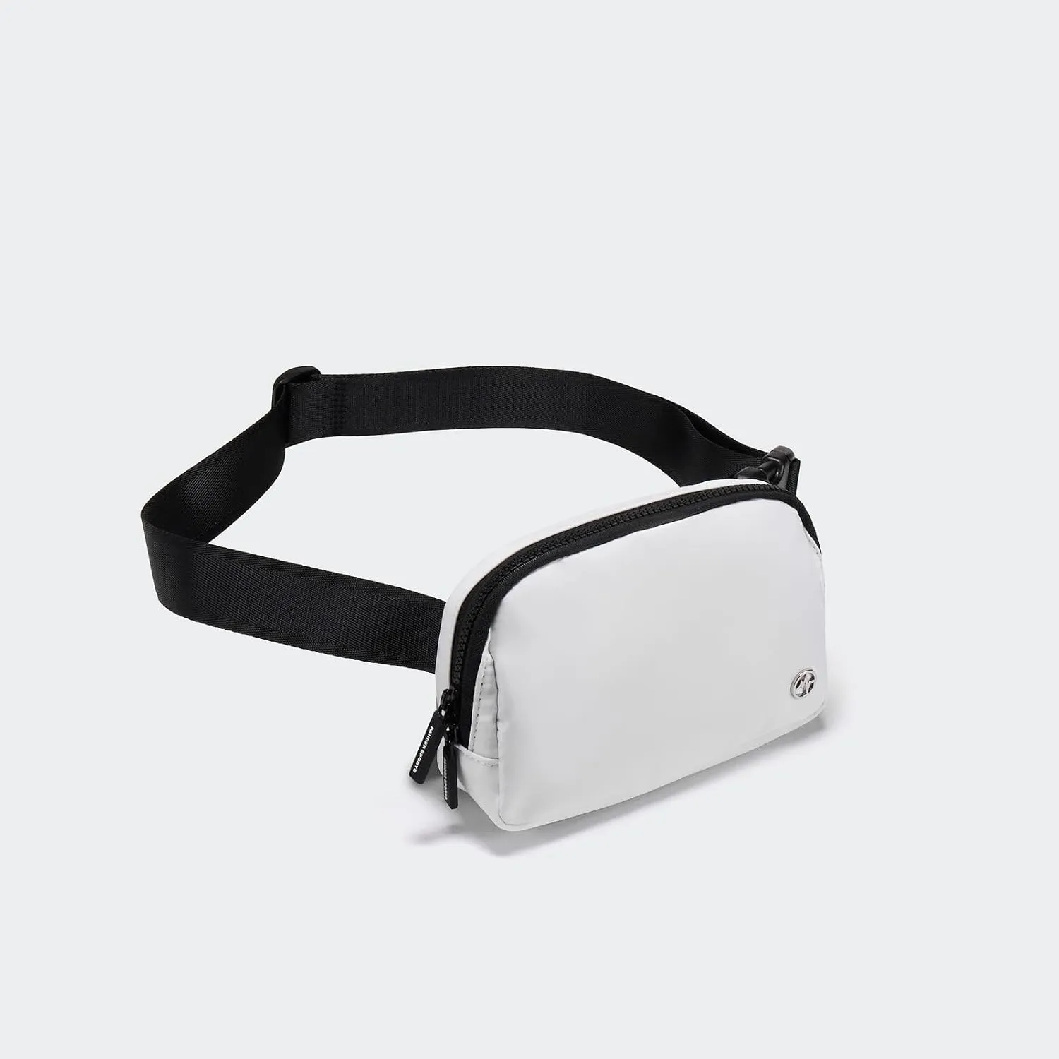 Pander Two Way Zipper Fanny Pack Nylon Everywhere Belt Bag for Women, Water Repellent Waist Packs, Crossbody Bags with Adjustable Strap (White).