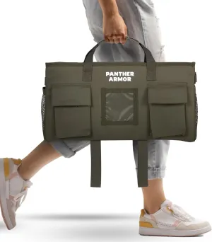Panther Armor Dog Travel Bag- Hanging Dog Organizer & Pet Storage Tote Bag for Supplies | Waterproof Door Storage & Closet Organizer | Dog Food & Treat Container for Travel Accessories