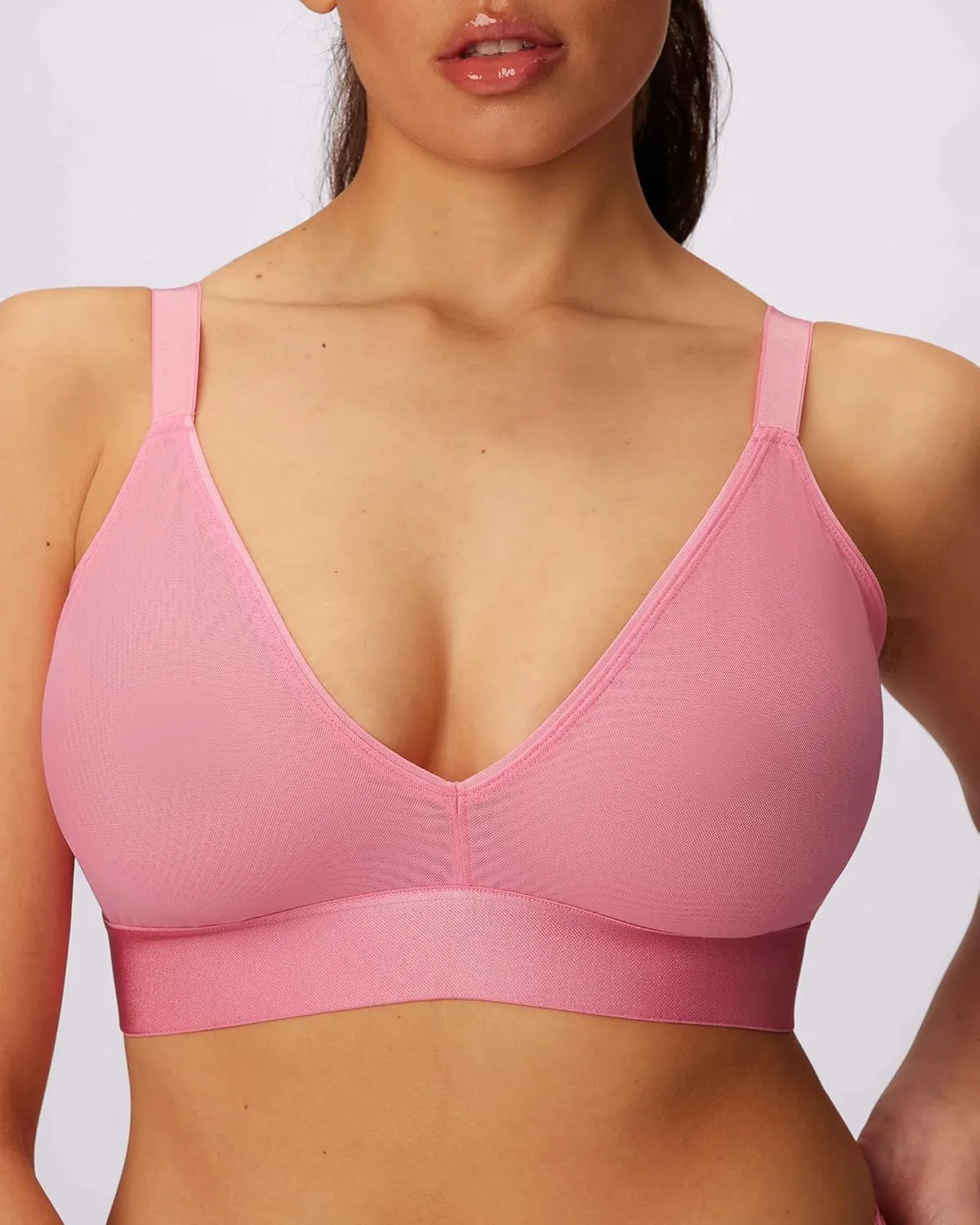 Parade Women's Silky Mesh Triangle Bralette: Available in Multi Packs