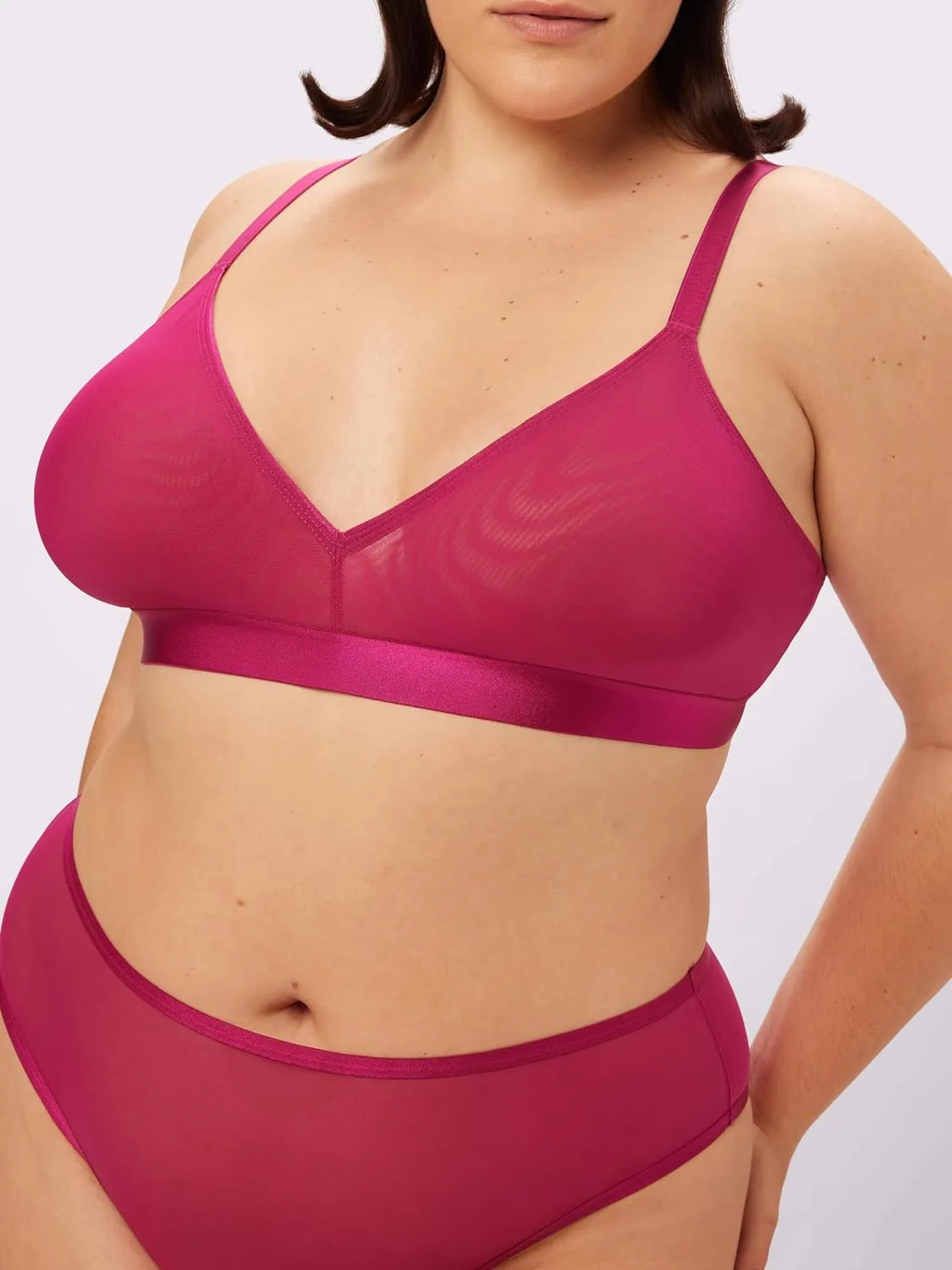 Parade Women's Silky Mesh Triangle Bralette: Available in Multi Packs