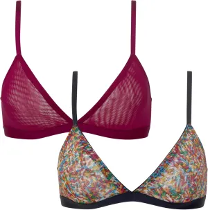 Parade Women's Silky Mesh Triangle Bralette: Available in Multi Packs