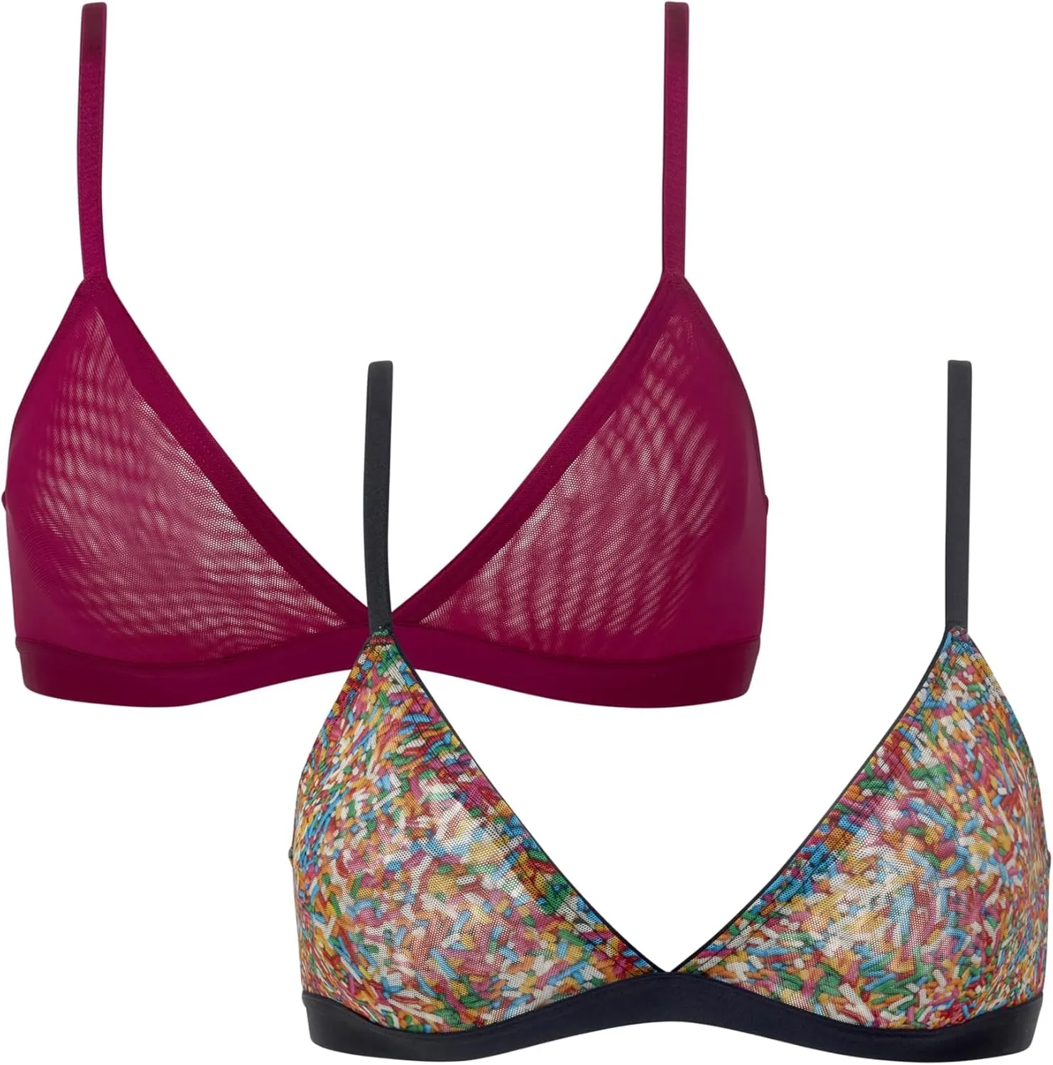 Parade Women's Silky Mesh Triangle Bralette: Available in Multi Packs