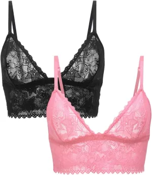 Parade Women's Star Lace Longline Triangle Bralette: Available in Multi Packs