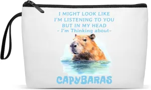PARTNER Capybara Polyester Makeup Bag Purse Travel Capybara Bag for Women Capybara Cosmetic Make Up Bag Liner bag for Capybara Lovers (Capybara)