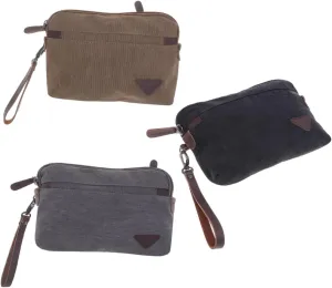 PartyKindom Men's Business Wallet Large Capacity Zipper Handbag Multi-functional Clutch Bag