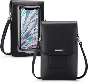 Peacocktion Small Crossbody Bags for Women, RFID Leather Wallet Women, Travel Cell Phone Purses with Card Slots