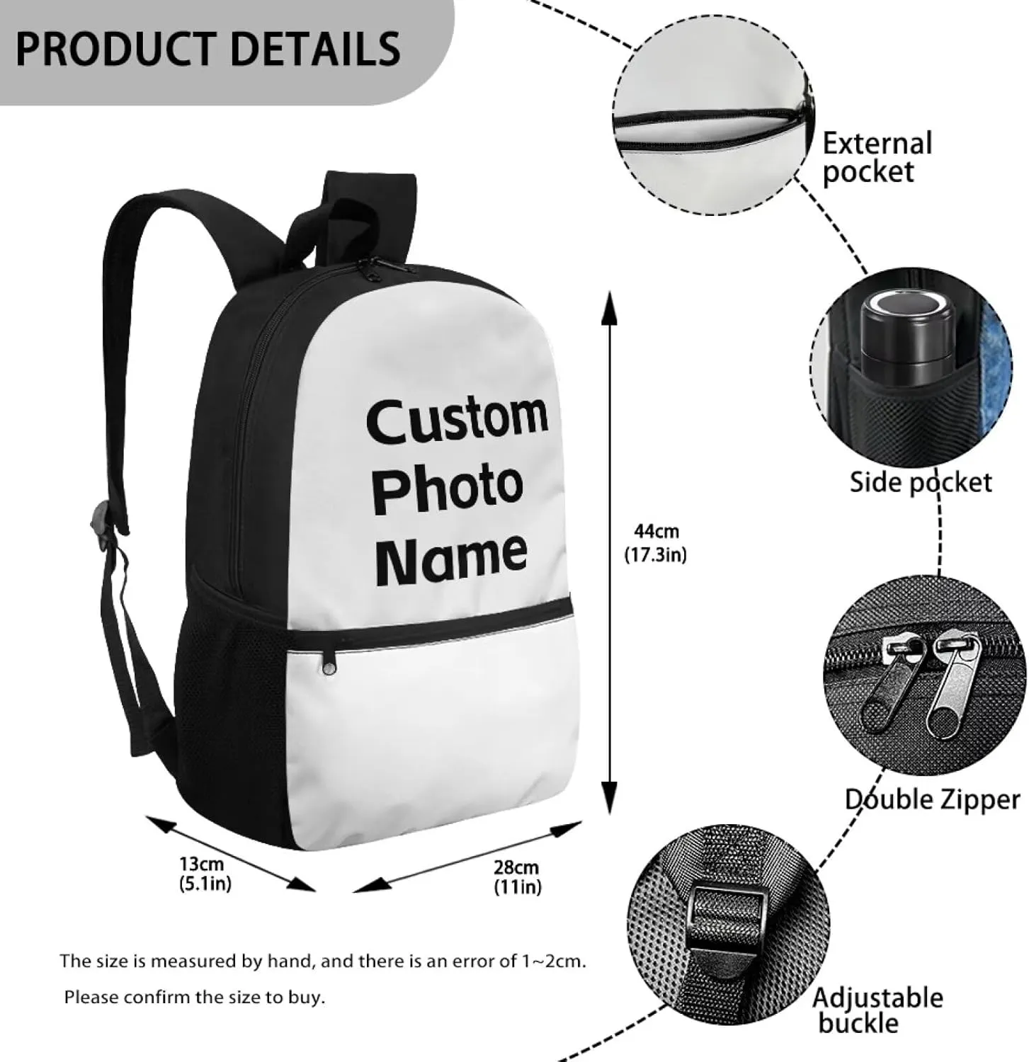 Personalized Backpacks for Kids Bookbag Custom Backpack Personalized with Name Photo Picture Boys School Bag Customize Backpack for Kids Teen Book Bag Back Pack