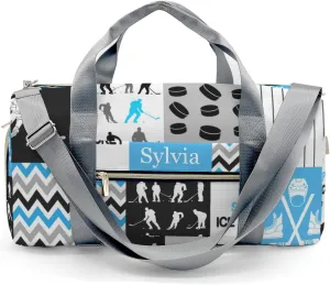 Personalized Ball Blue Custom Multi-functional Travel Bag, Unisex Portable Duffel Bag, Short Distance Travel Assistant