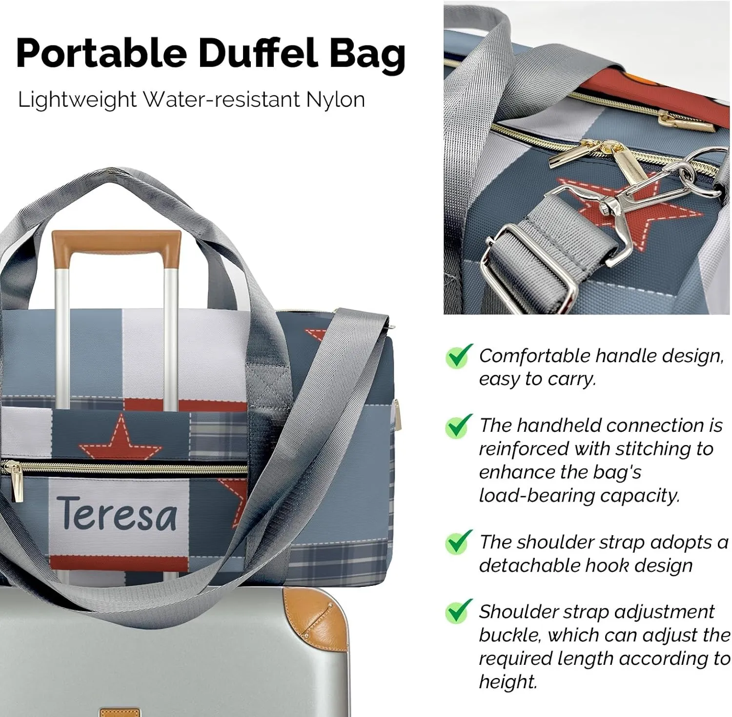 Personalized Ball Custom Multi-functional Travel Bag, Unisex Portable Duffel Bag, Short Distance Travel Assistant.