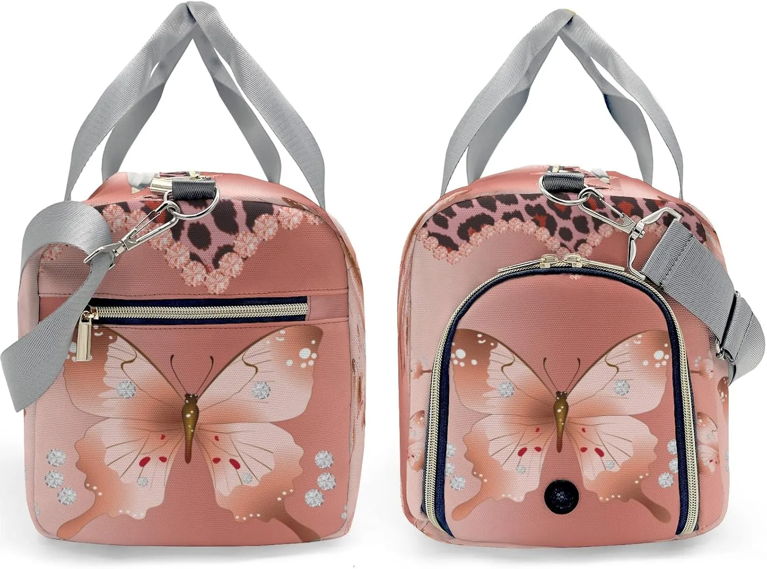 Personalized Butterfly Custom Multi-functional Travel Bag, Unisex Portable Duffel Bag, Short Distance Travel Assistant