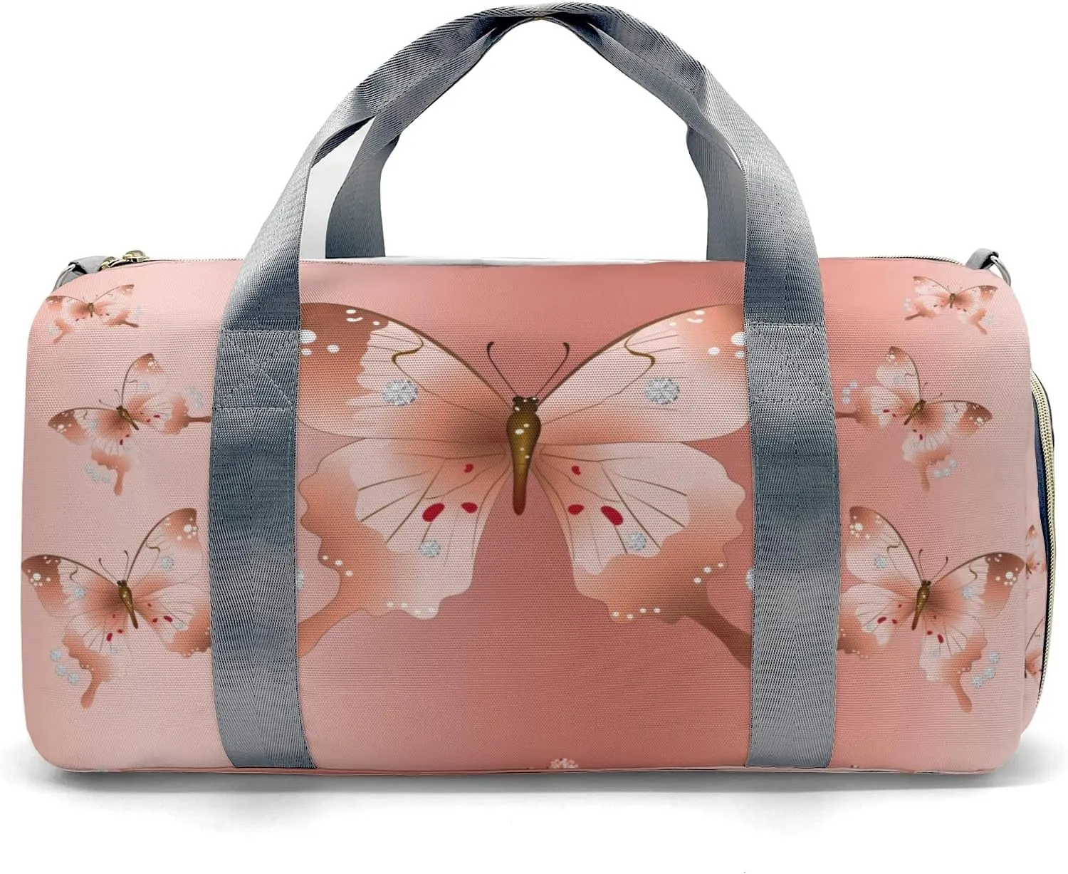 Personalized Butterfly Custom Multi-functional Travel Bag, Unisex Portable Duffel Bag, Short Distance Travel Assistant