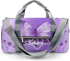 Personalized Butterfly Custom Multi-functional Travel Bag, Unisex Portable Duffel Bag, Short Distance Travel Assistant
