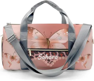 Personalized Butterfly Custom Multi-functional Travel Bag, Unisex Portable Duffel Bag, Short Distance Travel Assistant
