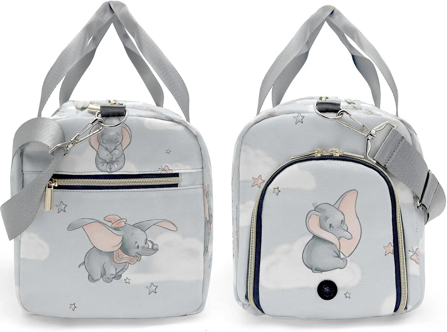 Personalized Cute Elephants in Cloud Custom Multi-functional Travel Bag, Unisex Portable Duffel Bag, Short Distance Travel Assistant