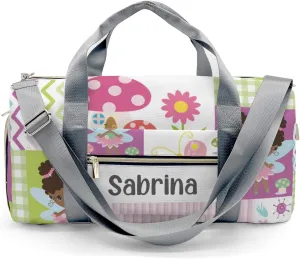 Personalized Garden Fairy Girl Flower Mushroom Custom Multi-functional Travel Bag, Unisex Portable Duffel Bag, Short Distance Travel Assistant