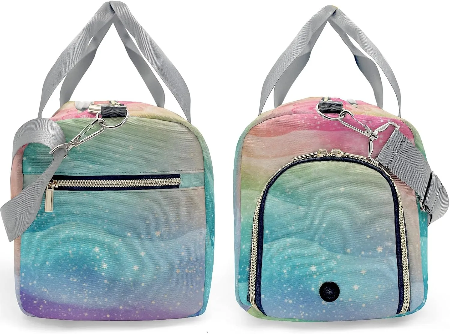 Personalized Gymnastics Rainbow Wave Custom Multi-functional Travel Bag, Unisex Portable Duffel Bag, Short Distance Travel Assistant
