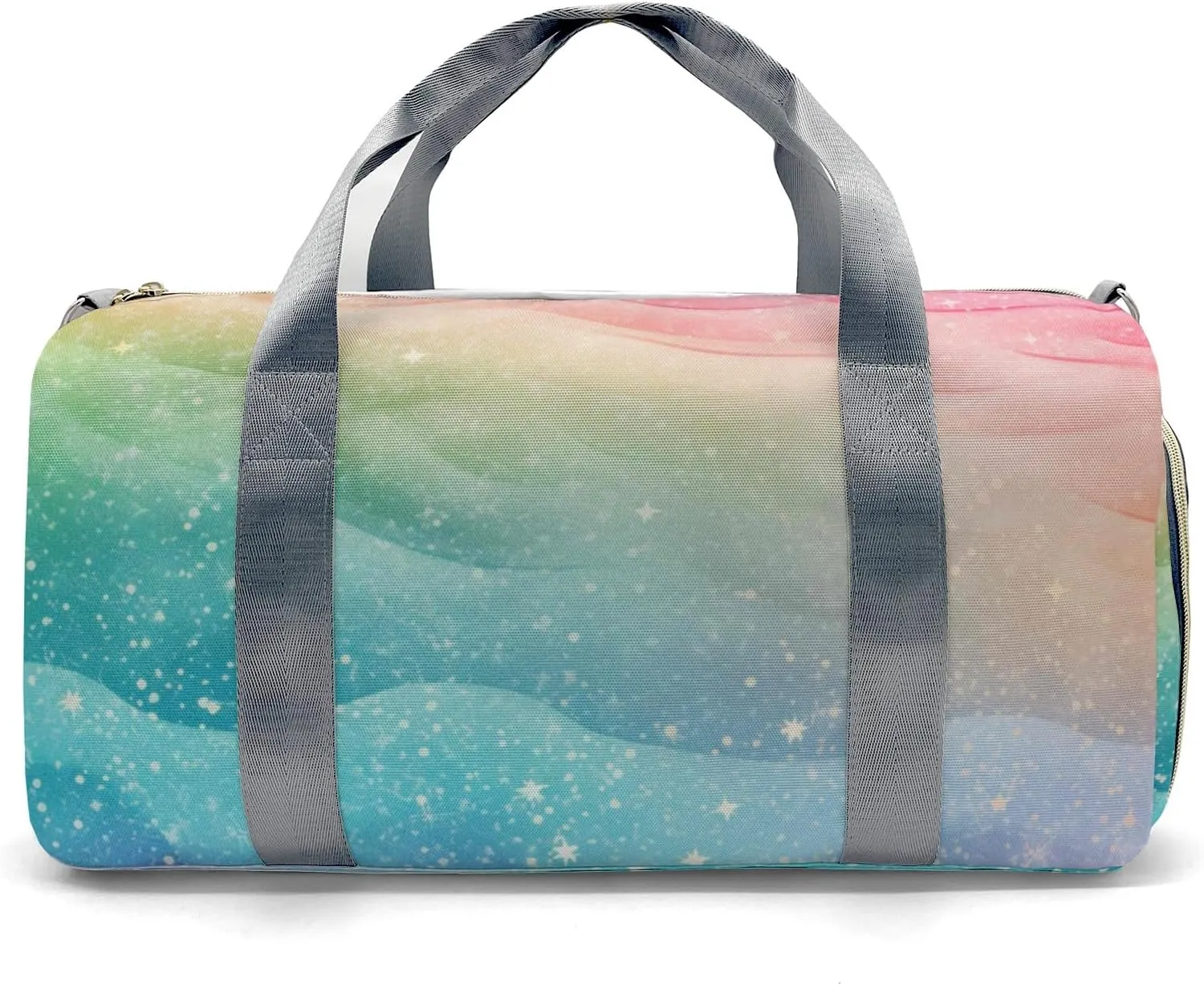 Personalized Gymnastics Rainbow Wave Custom Multi-functional Travel Bag, Unisex Portable Duffel Bag, Short Distance Travel Assistant