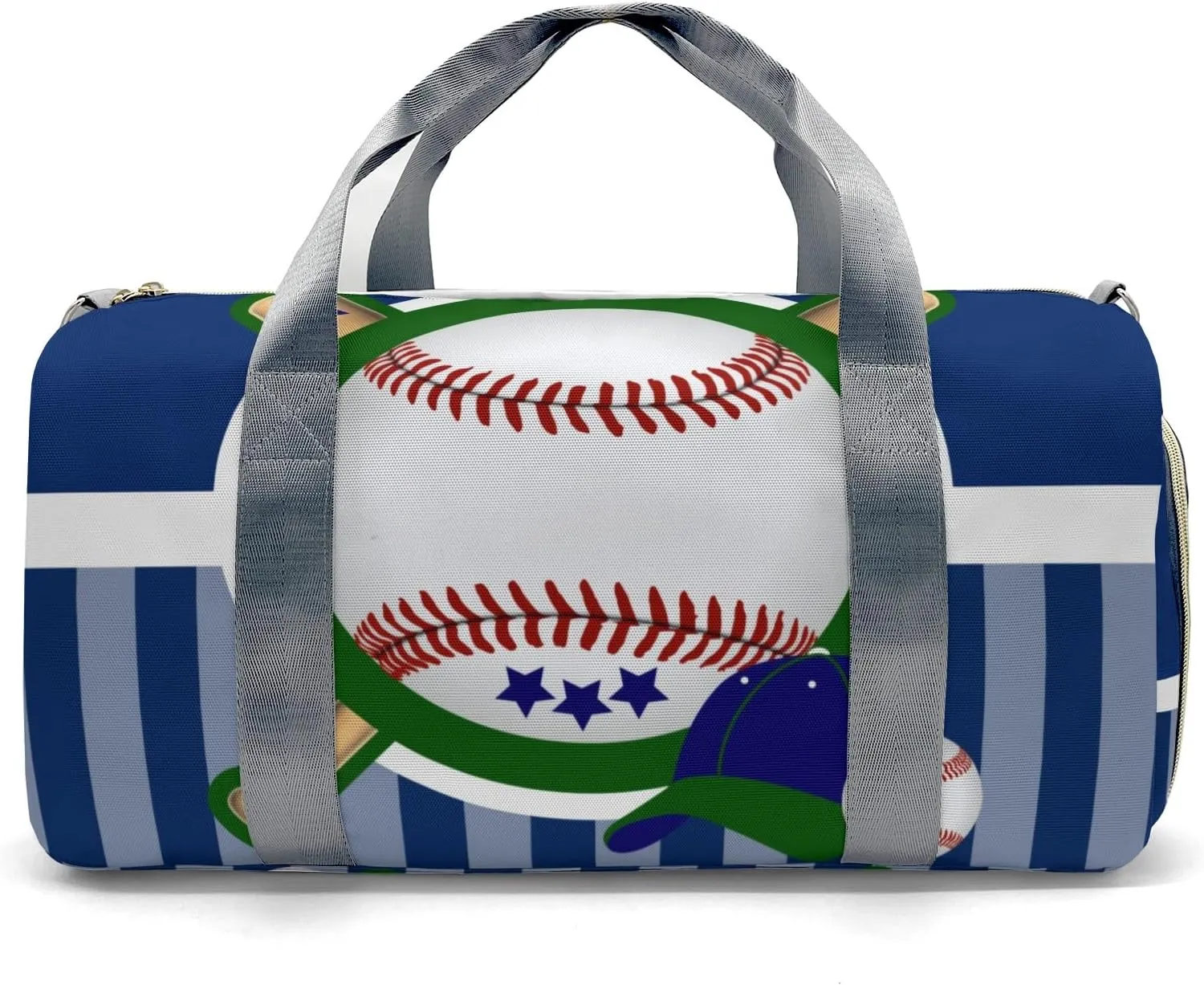 Personalized Sport Baseball Blue Custom Multi-functional Travel Bag, Unisex Portable Duffel Bag, Short Distance Travel Assistant