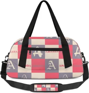Personalized Sport Dance Bag Custom Boys Gym Bag Girls Ballet Dance Bag Customize Travel Duffle Bag with Name Overnight Weekender Bags (Black Beige Red)