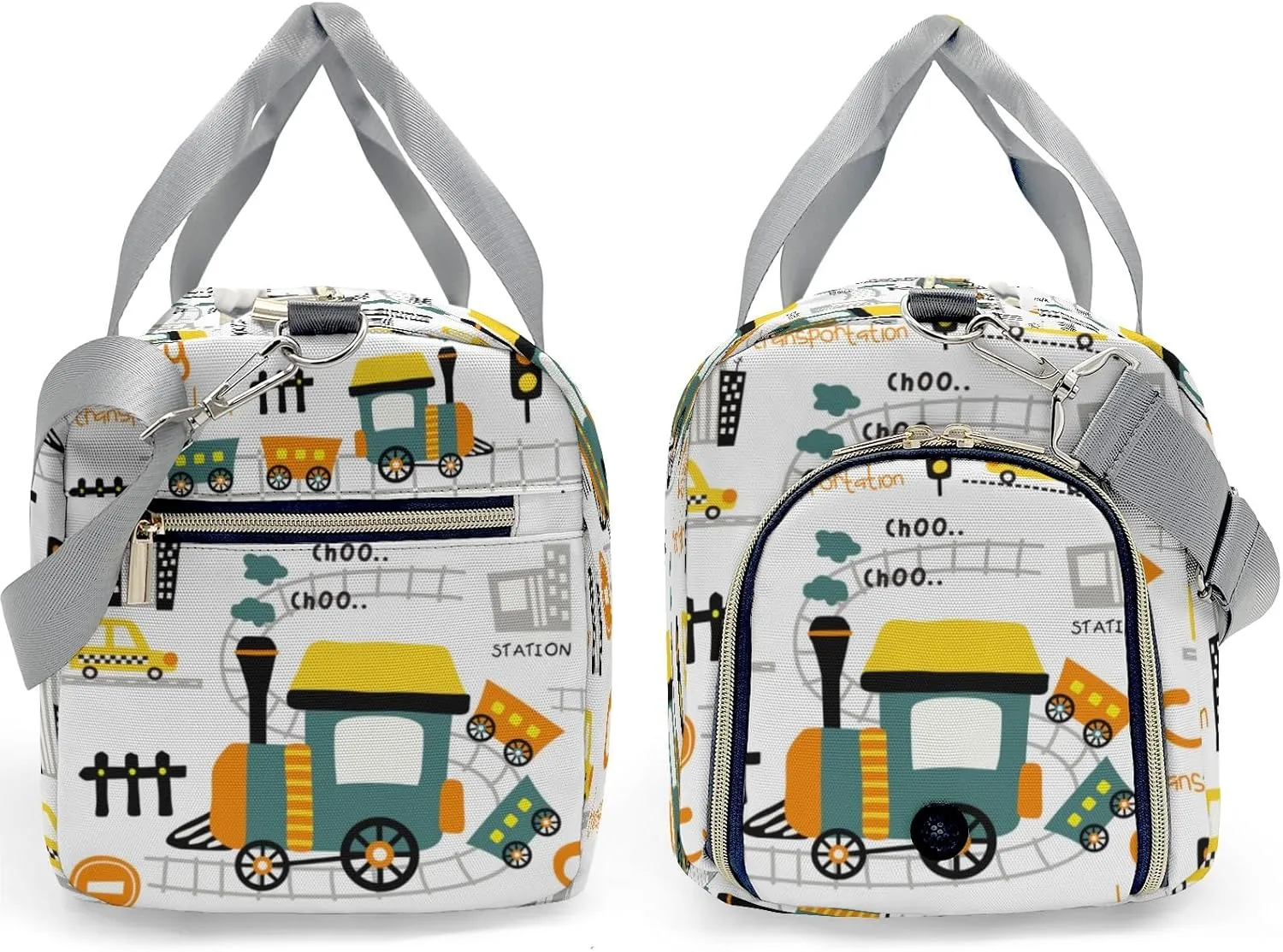 Personalized Transportation Choo Train Cartoon Custom Multi-functional Travel Bag, Unisex Portable Duffel Bag, Short Distance Travel Assistant