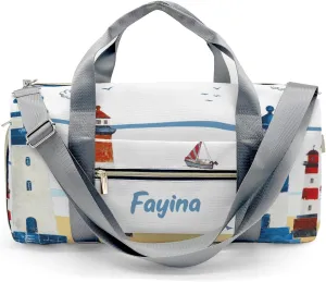 Personalized Vintage Anchor Custom Multi-functional Travel Bag, Unisex Portable Duffel Bag, Short Distance Travel Assistant