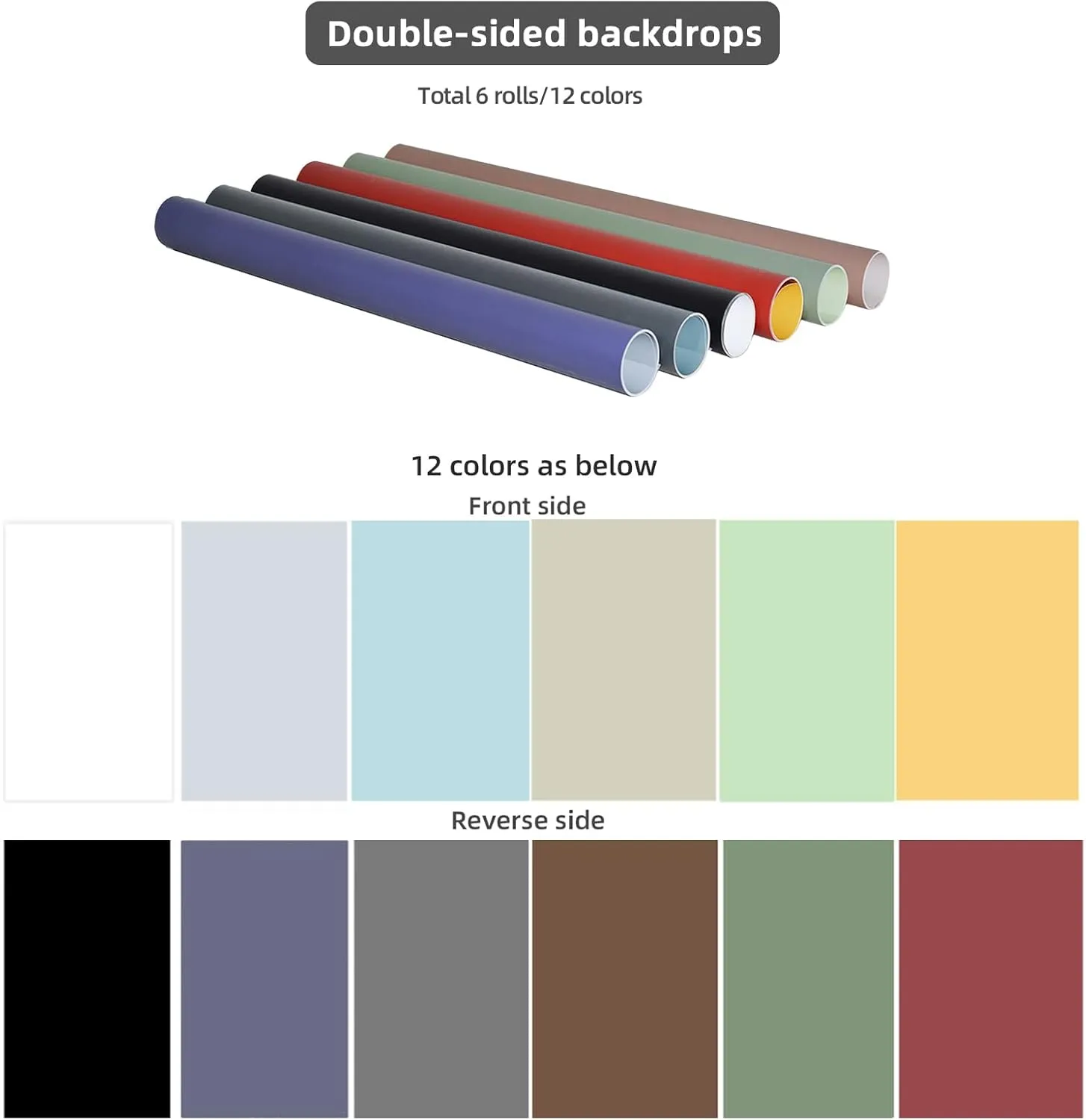 Photography Backdrops Small Product Background: Flat Lay Seamless Paper Props - Tabletop Photo Shoot for Jewelry Cosmetics Food .(22x34in, Dark)