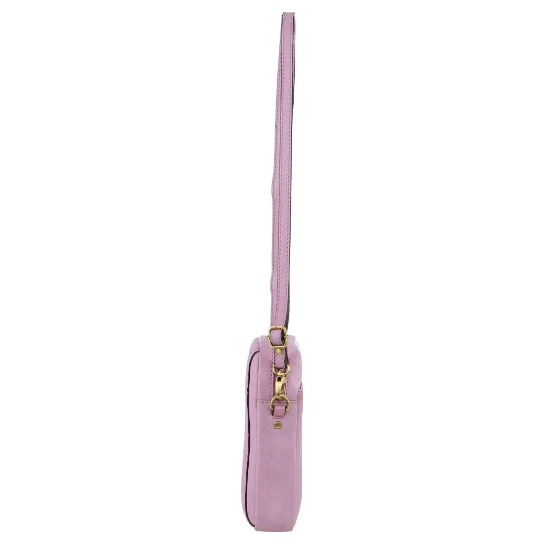 Pierre Cardin leather Textured Design Phone Bag in Pink