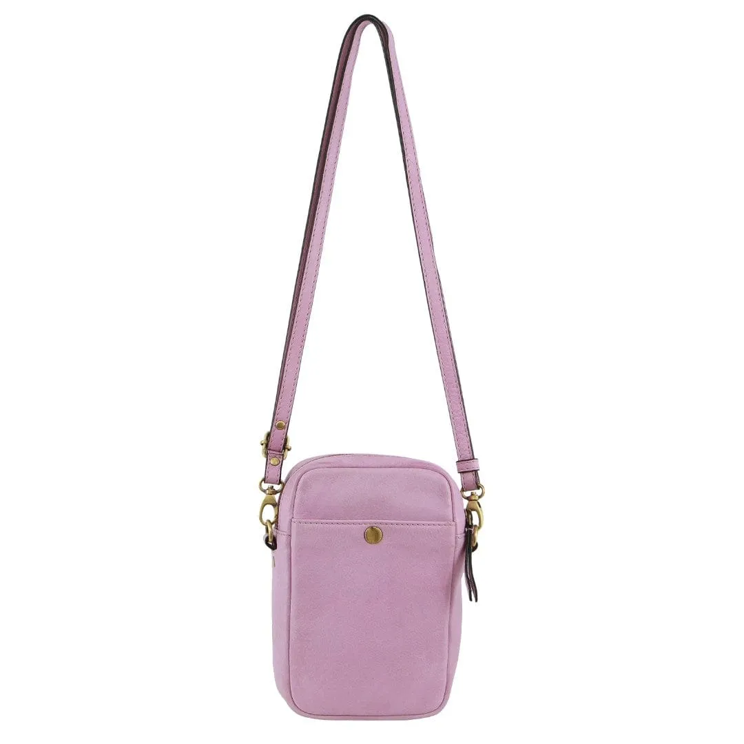 Pierre Cardin leather Textured Design Phone Bag in Pink