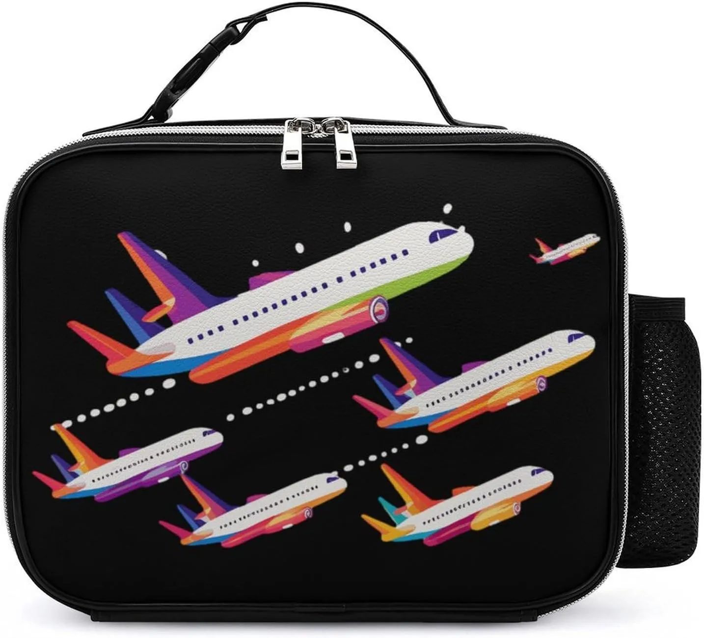 Pilot Commercial Passenger Airplanes Adults Lunch Bag Insulated Lunch Box Reusable Lunch Tote Bag Lunch Pail for Work Picnic Beach Or Travel